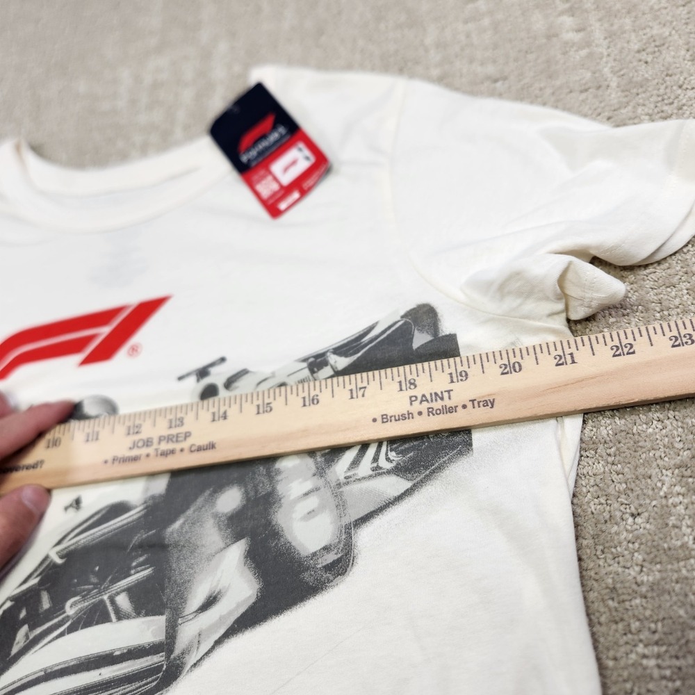Formula 1 Shirt Men Medium Hybrid Racing Tee White Cotton Blend - Picture 5 of 8